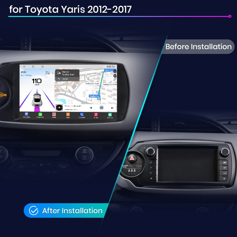 Junsun Qualcomm Chip Android Car Radio for Toyota Yaris 2012-2017 8 Core Wireless Apple CarPlay Autoradio Stereo Car Screen