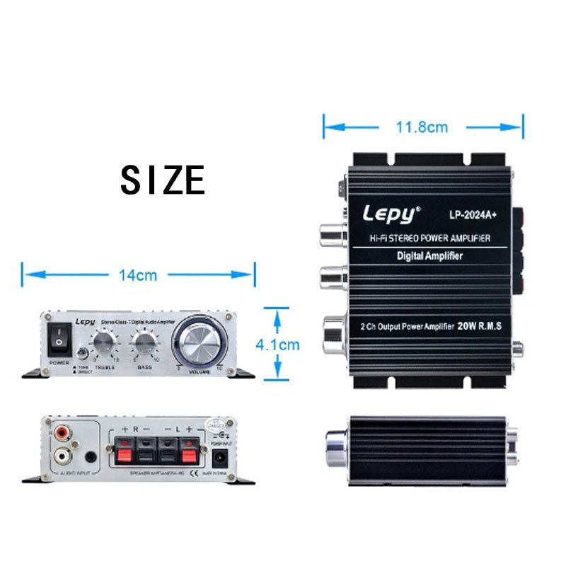 LP-A8 5.0 Bluetooth Amplifier Coaxial Decoding Amplifiers Car Home Lossless Music Play Sound Speaker FM Infrared Remote Control