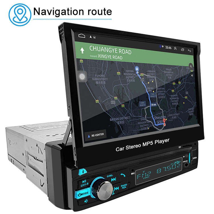 Carplay 1 DIN 7 Digital 7-inch Automatic Retractable Car Player 1 DIN Car TV LCD MP5 Player Rearview Mirror Car Video Monitor