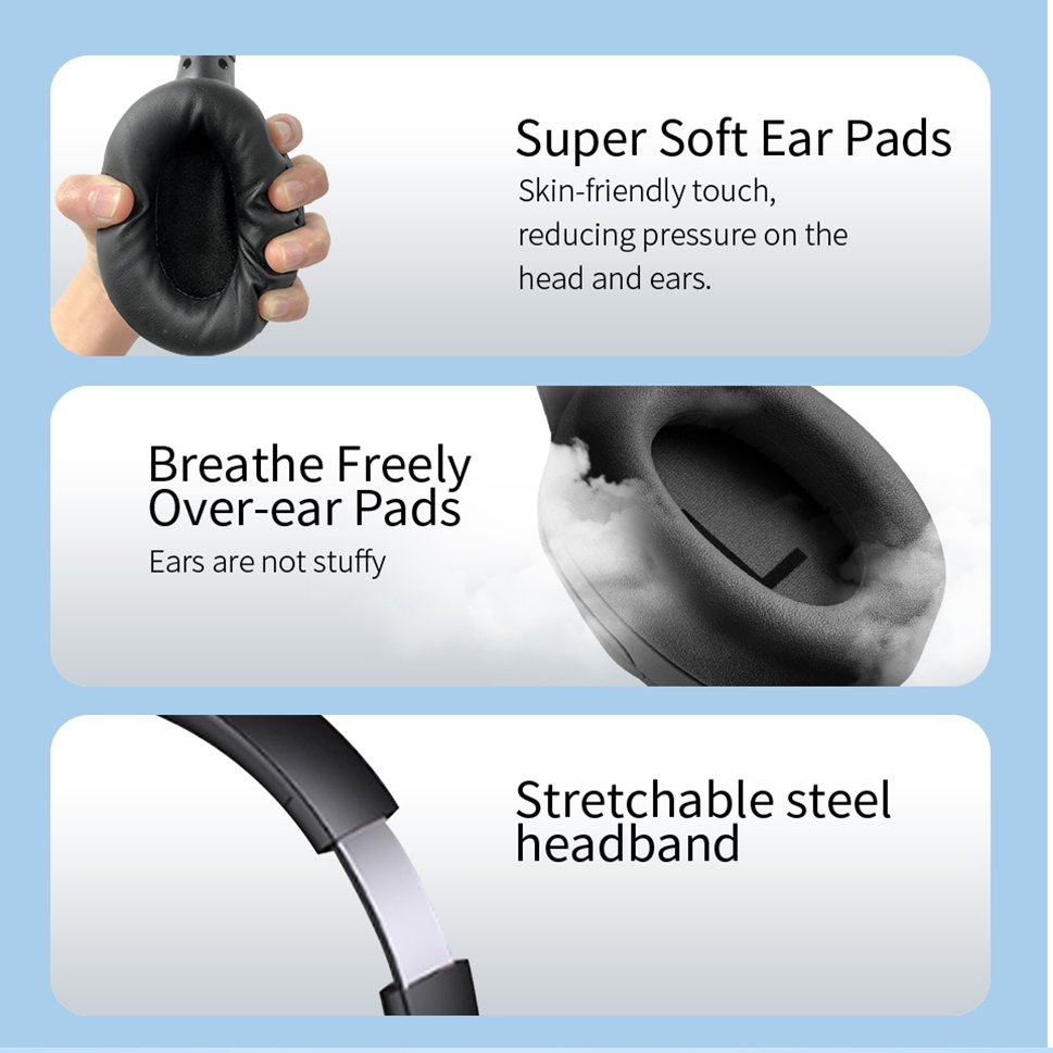 Brand Ulisten European standard CE ROHS Bass Audio BT over-ear active noise cancelling wireless headphone with microphone