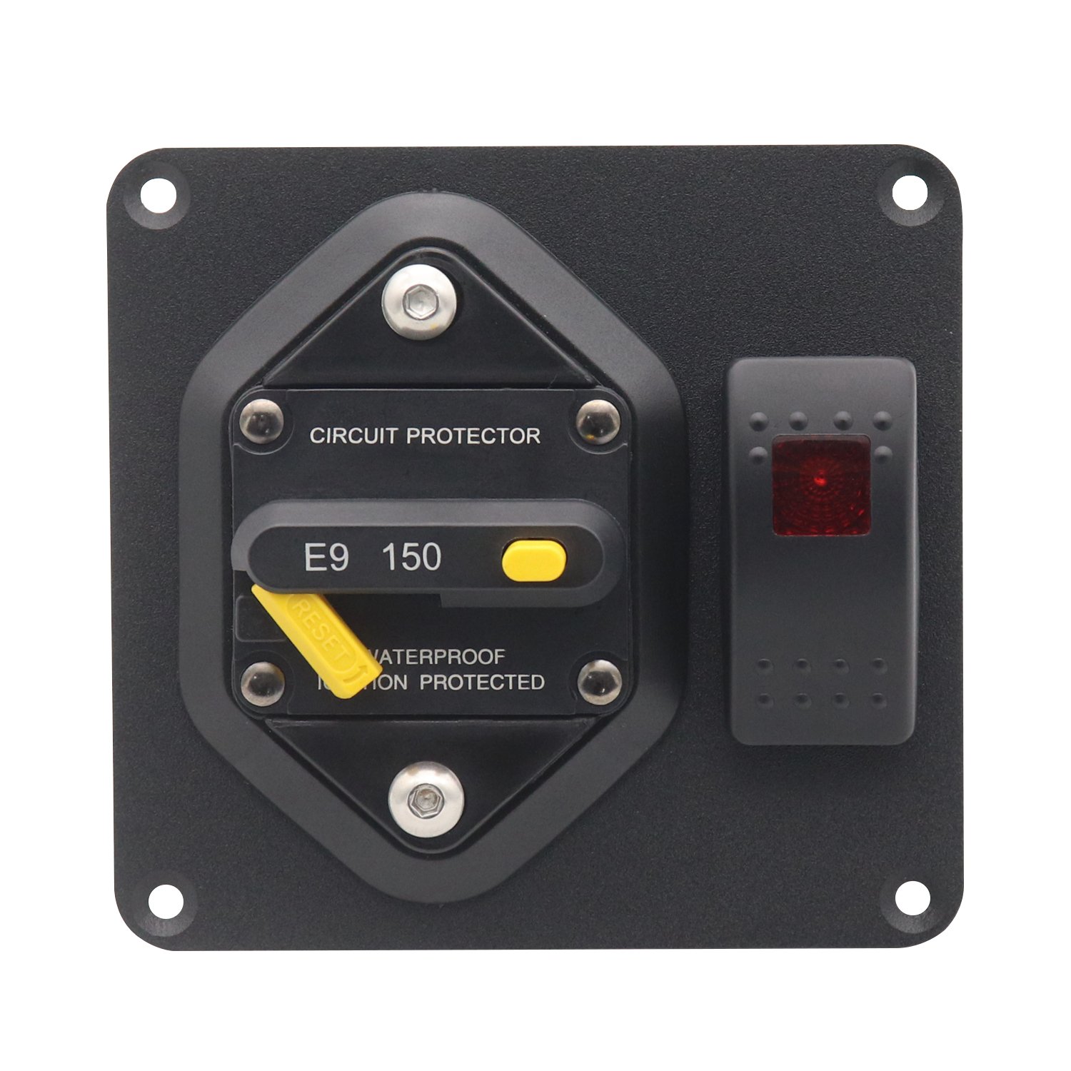 RV Boat E9 Waterproof Circuit Breaker Resettable 1/4" Studs Ignition Protected for Battery or DC Sound Amplifier System, 200A