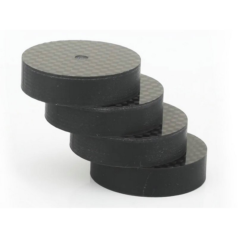 Custom 3K Carbon Fiber Speaker Stand Feet Pad Damping Pad for Amplifier Stand HIFI Shock Absorbers and Speaker with Spike Audio
