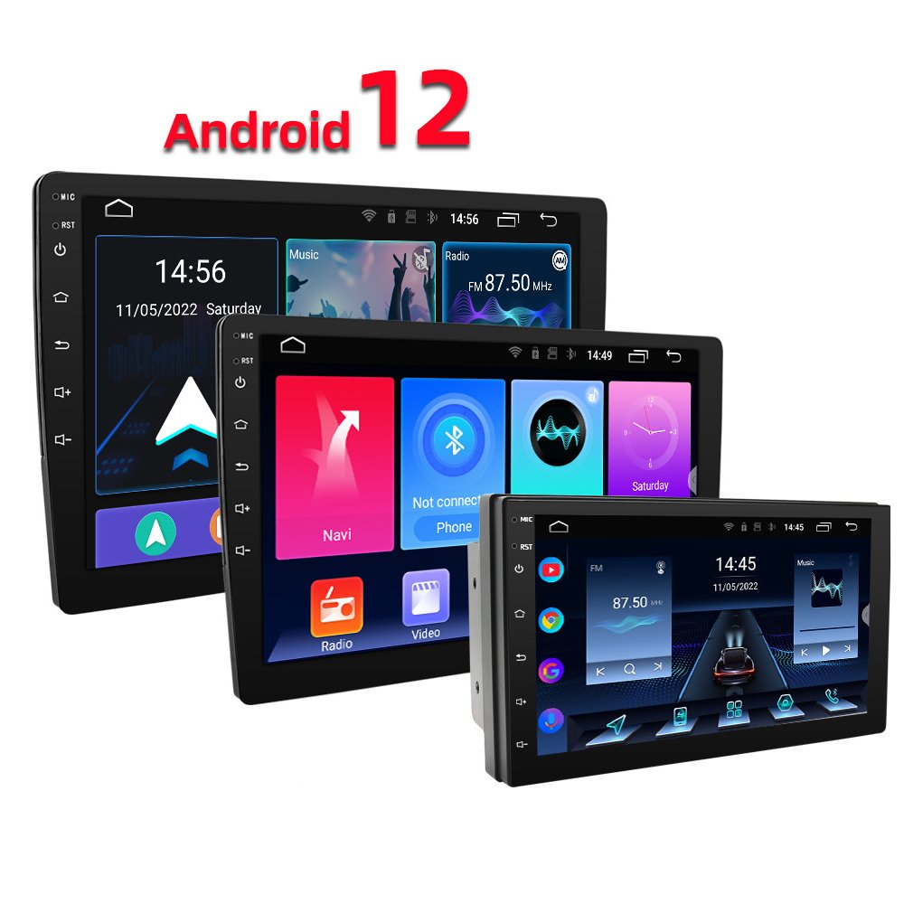 Wholesale Radio Car Monitor Touch Screen 1 Din Multimedia Player BT Carplay Universal 10.1 Inch Double Din Android 12 Car Stereo