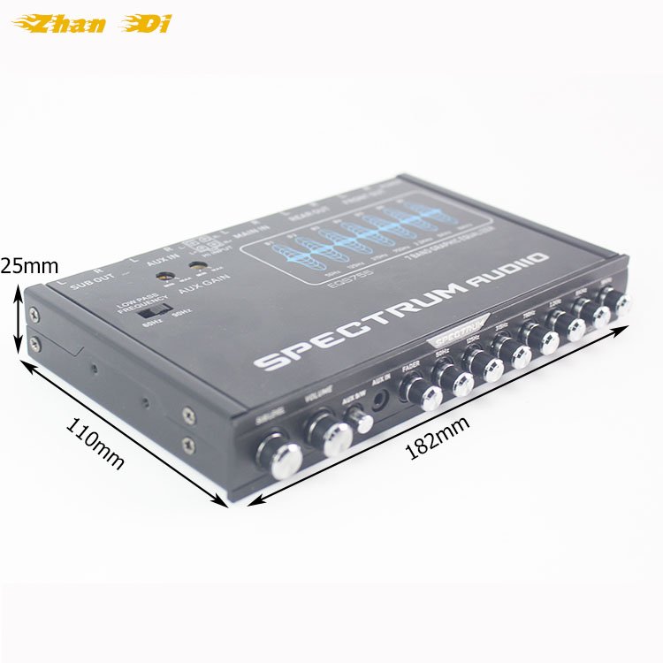 Factory Direct Selling 7-Band Graphic Equalization Pre Amplifier with Frequency Sub Subwoofer 12V High Fidelity Car Equalizer