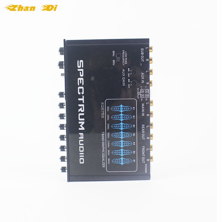 Factory Direct Selling 7-Band Graphic Equalization Pre Amplifier with Frequency Sub Subwoofer 12V High Fidelity Car Equalizer