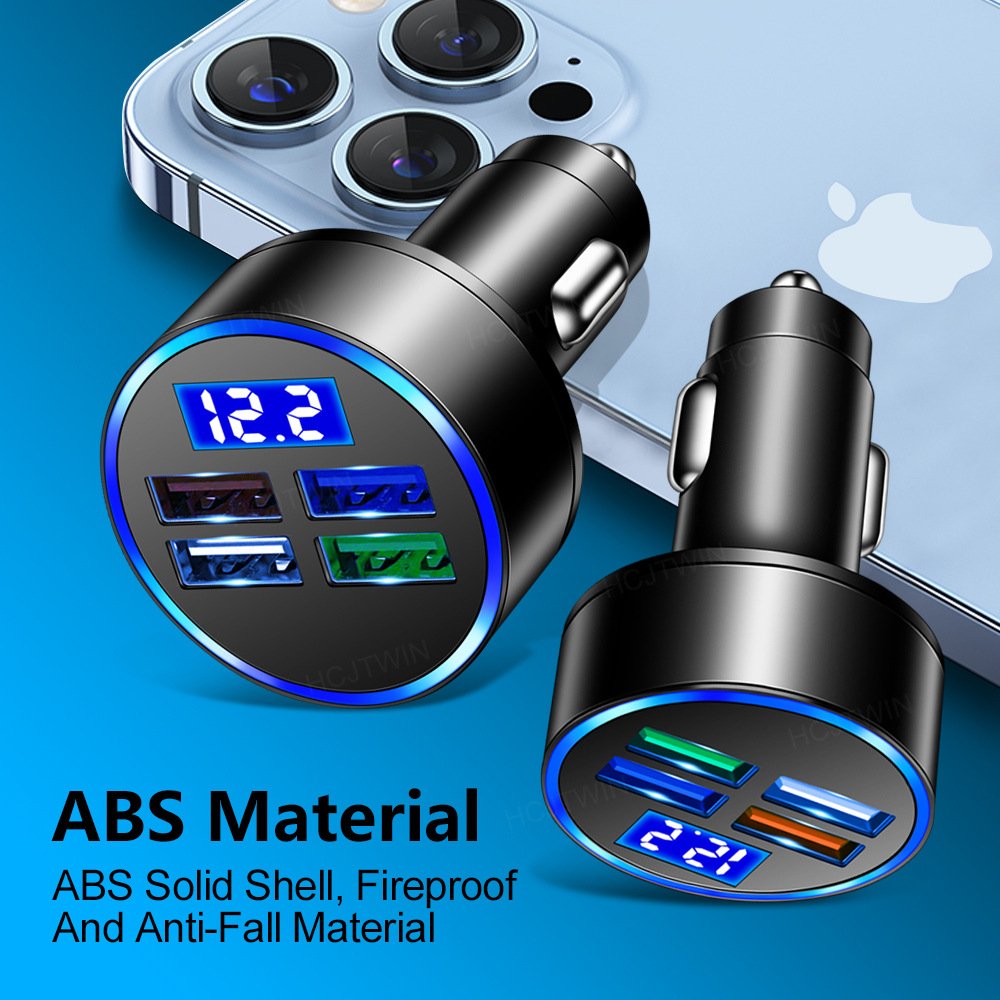 High Quality Electronic Car Accessories USB Charger 4 in 1 Fast Car Charger for iphone and samsung