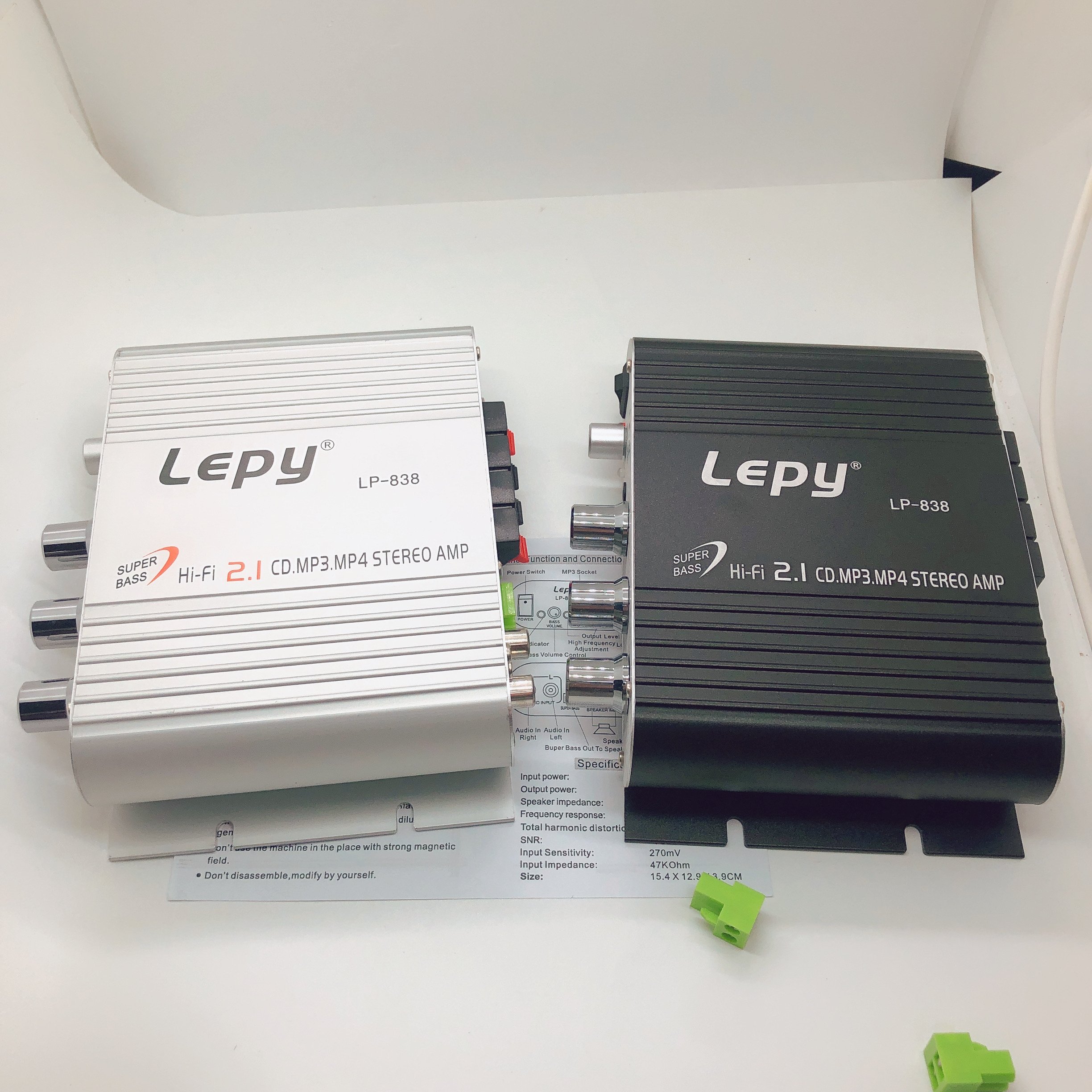 LP-838 LP838 HIFI Stereo Amplifier Super Bass Roller Booster 12v 20W*2 MP3 MP4 Car Stereo Player Auto Sound Subwoofer Amplifier