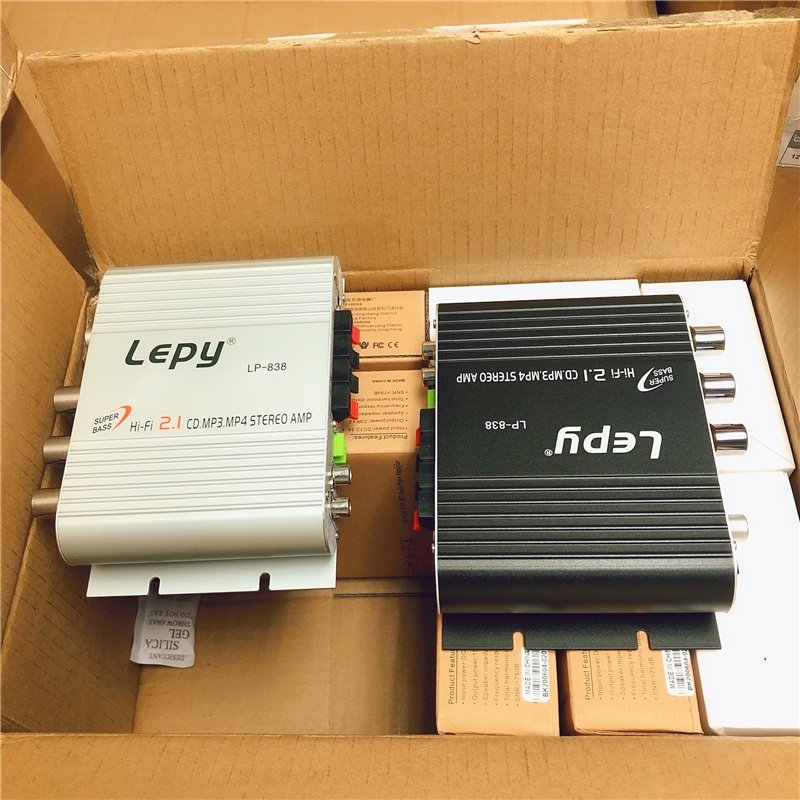 LP-838 LP838 HIFI Stereo Amplifier Super Bass Roller Booster 12v 20W*2 MP3 MP4 Car Stereo Player Auto Sound Subwoofer Amplifier