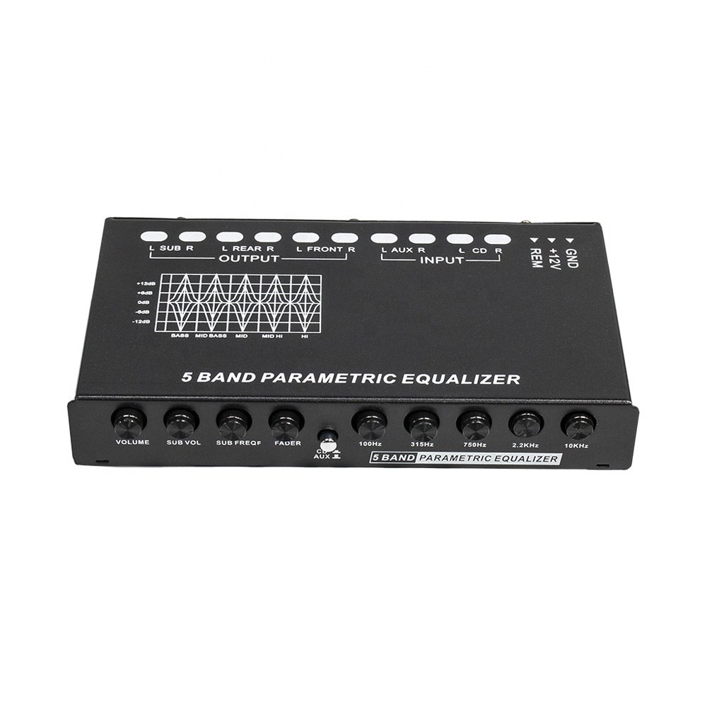 Car Amplifier 12V Class D AB Parametric Equalizer 7-Band Multifunction 5 Band Car Parametric Equalizer
