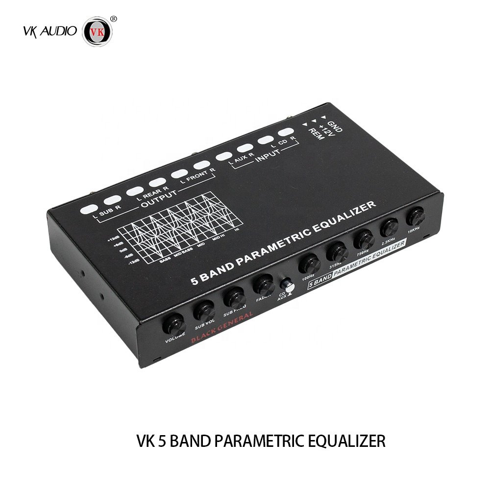 Car Amplifier 12V Class D AB Parametric Equalizer 7-Band Multifunction 5 Band Car Parametric Equalizer