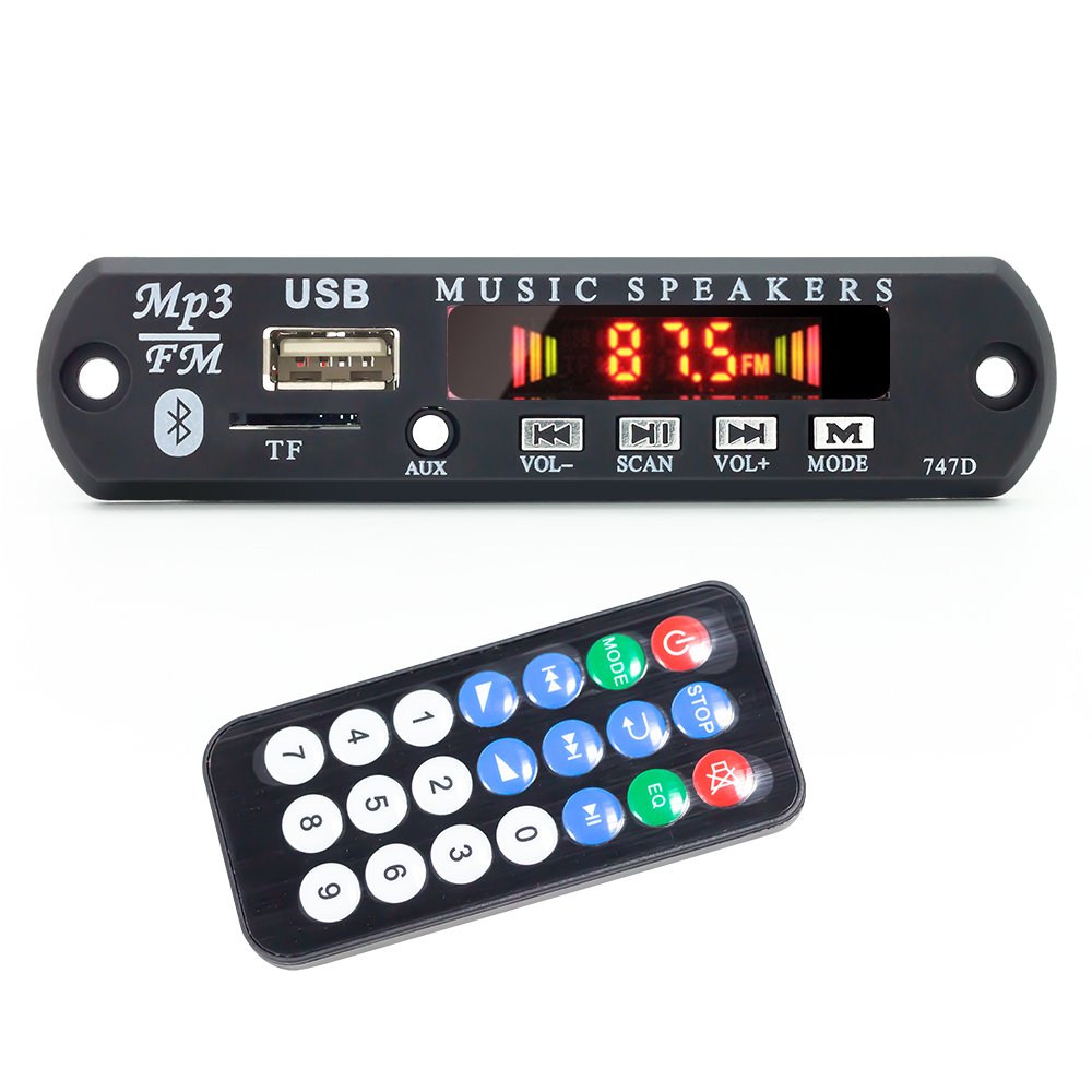 Car FM Radio Blue Tooth 5.0 USB MP3 Player Decoder Board With Amplifier