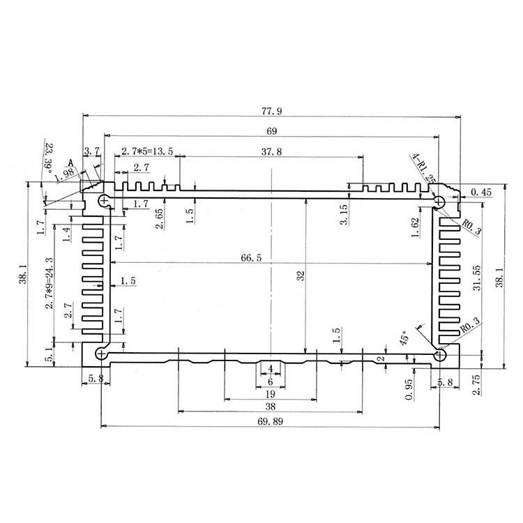 Extrusion Aluminum Profile Power Amplifiers Electrical Equipment Supplies Customize Car Amplifiers Electronic Enclosure