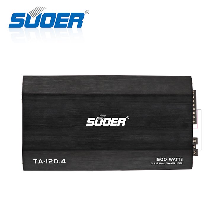 Suoer TA-120.4 Modern Design 1000w 1500w 1800w 4 Channels Full Range Class AB Amplifier Car Stereo 4 Channel