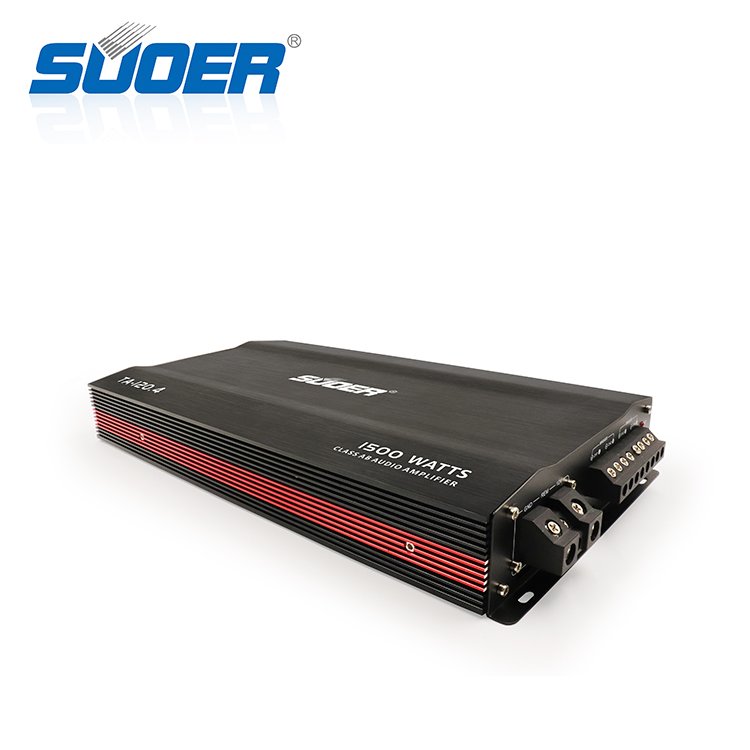 Suoer TA-120.4 Modern Design 1000w 1500w 1800w 4 Channels Full Range Class AB Amplifier Car Stereo 4 Channel