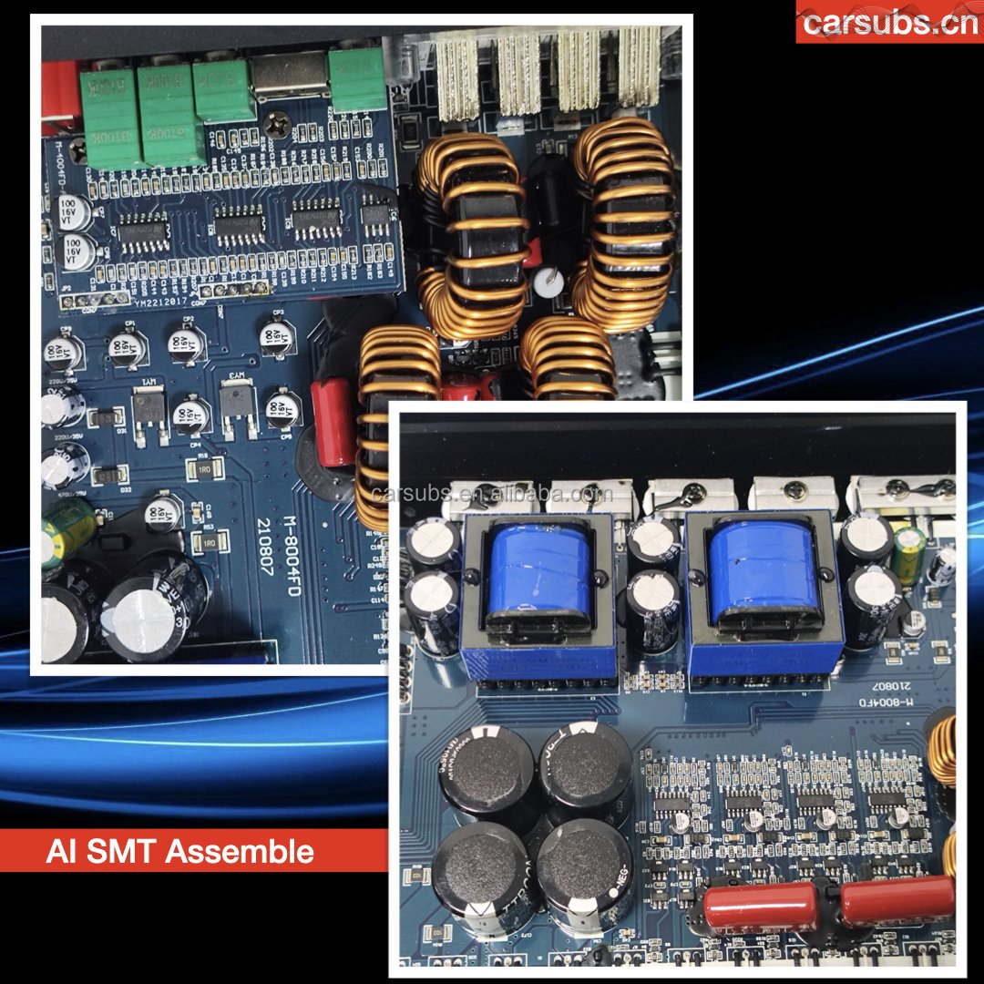 Brazilian Style Car Amplifier RMS 800W 4CH Subwoofer Speaker Amplifier Full Range Midrange Bass 3200W Class D Car Amplifier