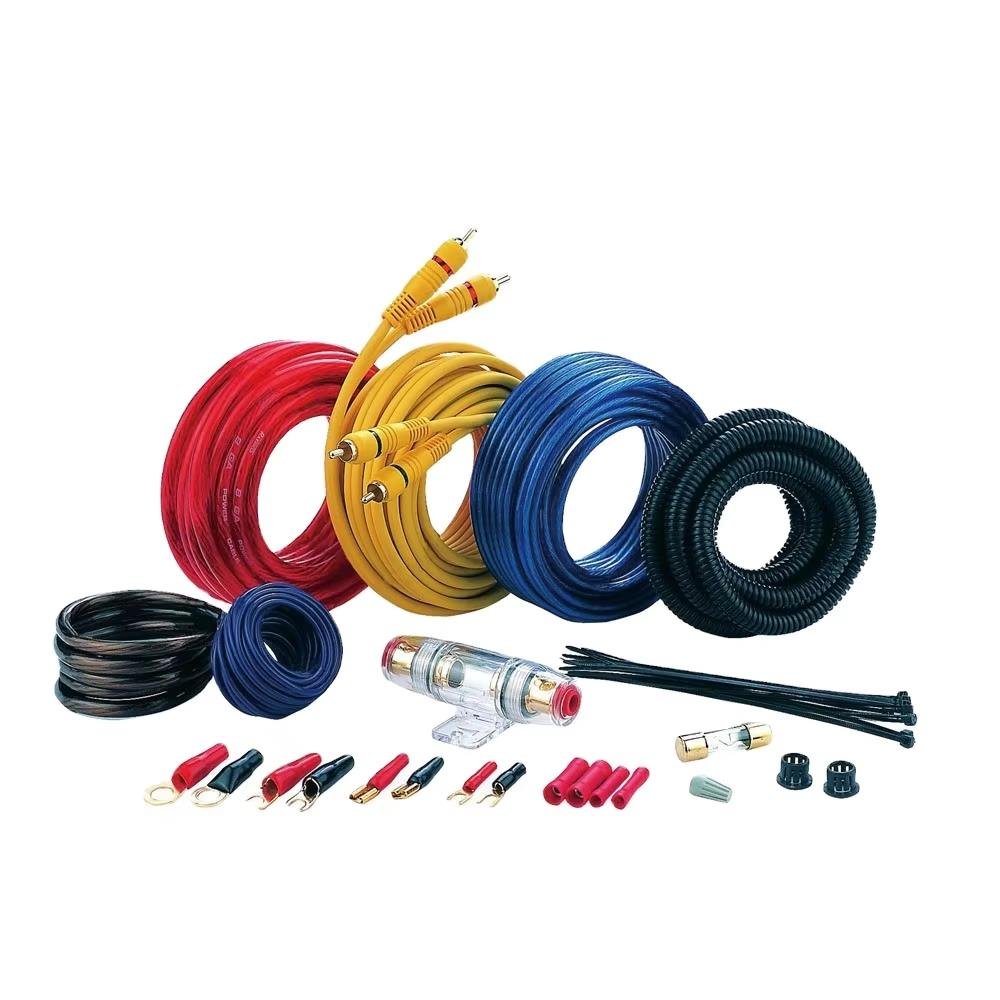 PSK8 High Quality 8 Gage Subwoofer Amp Wire Kit 8GA Car Audio Amplifier Wiring Kit Car Audio Installation Wiring Kit