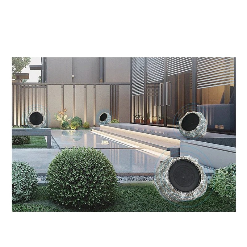 Solar Stone Bluetooth Speaker Outdoor Garden Waterproof Audio Simulation Stone Lawn High Fidelity Stereo Portable Subwoofer