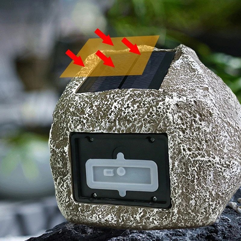 Solar Stone Bluetooth Speaker Outdoor Garden Waterproof Audio Simulation Stone Lawn High Fidelity Stereo Portable Subwoofer