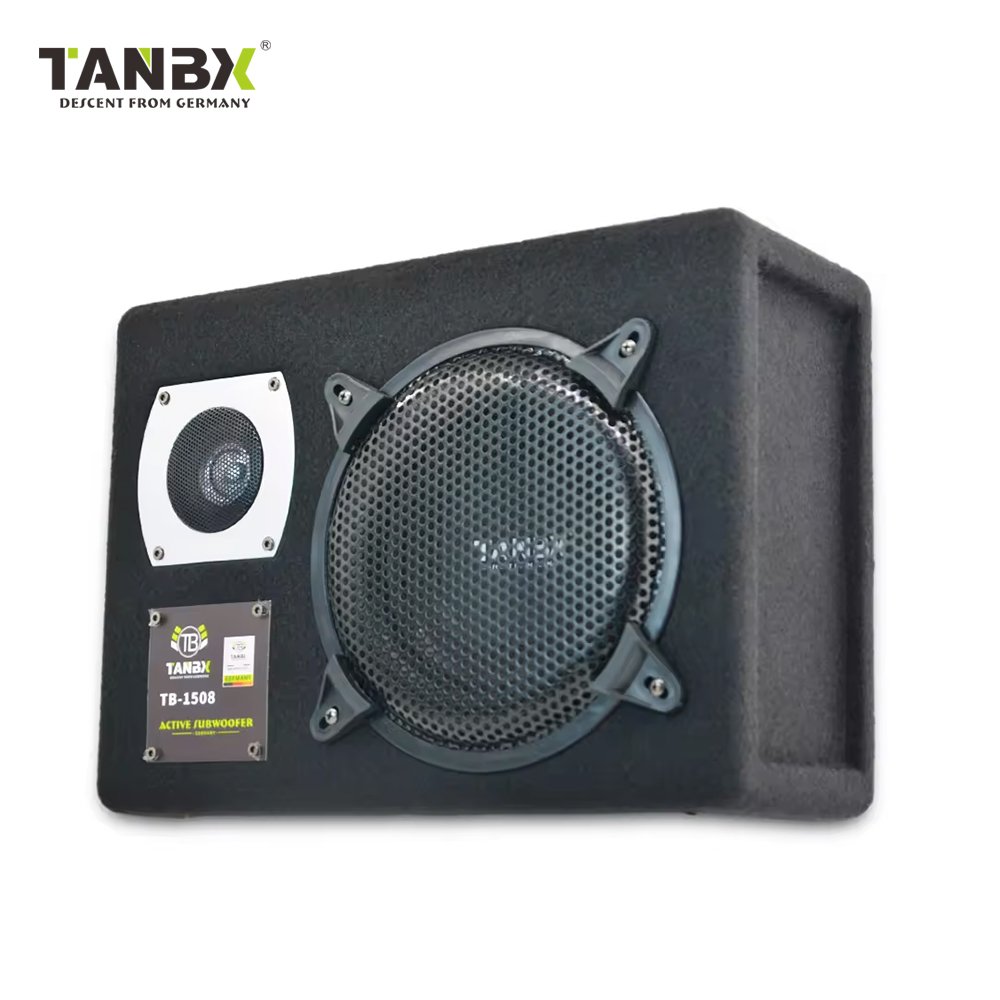 Competitive Price Car Audio Slim Active Subwoofer with Amplifier 8 Inch Compact Car Bass with Tweeter TB-1508