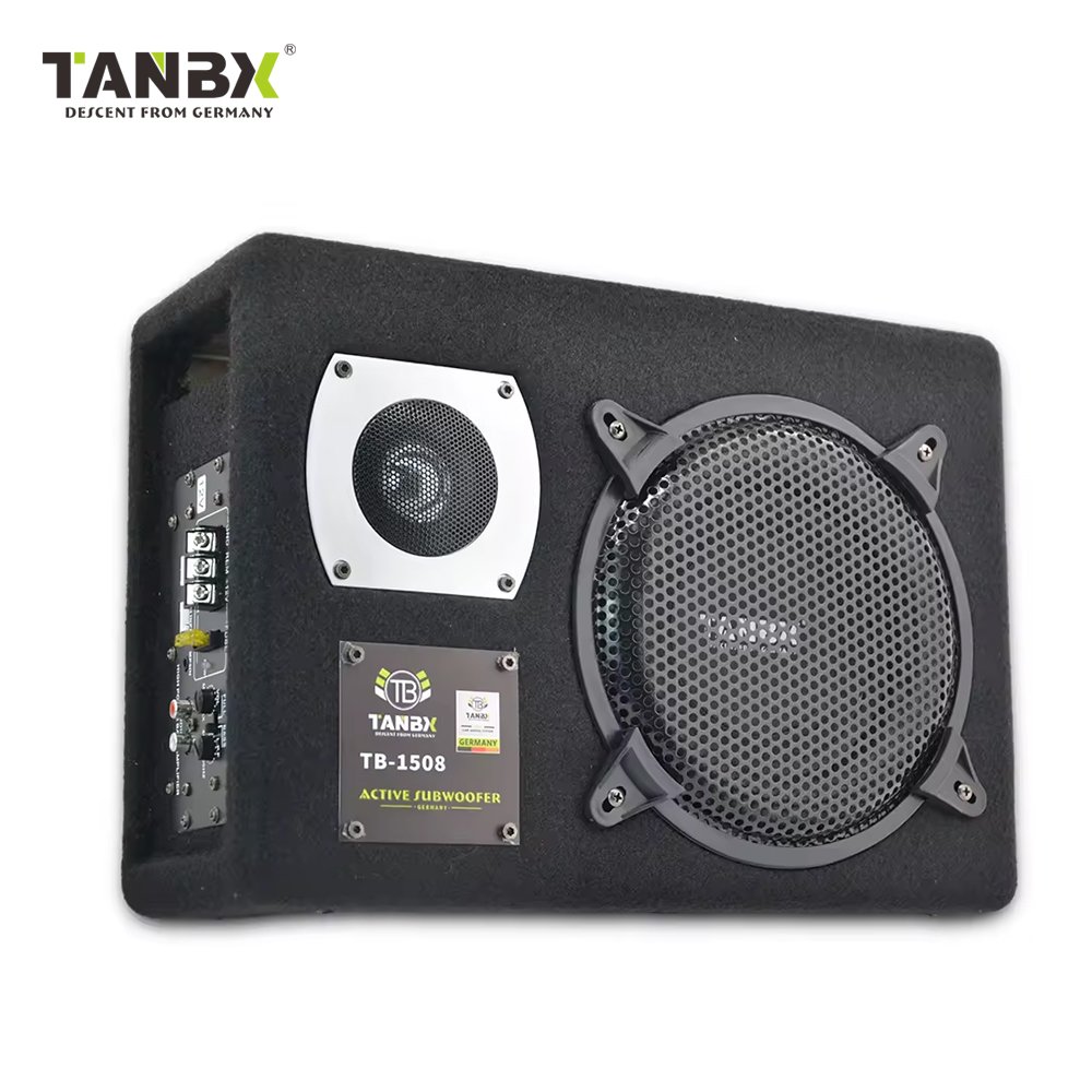 Competitive Price Car Audio Slim Active Subwoofer with Amplifier 8 Inch Compact Car Bass with Tweeter TB-1508