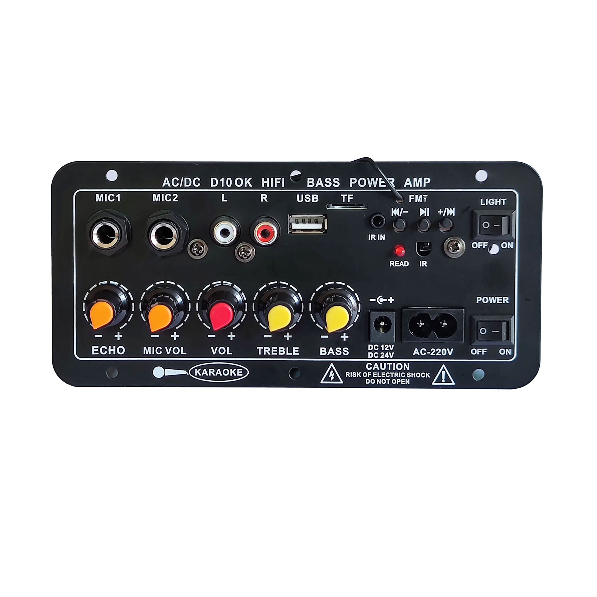 D10 Amplifier Board BT AUX TF Card USB 30-120W for 4 Ohm 40W Speaker 110V 220V 12V 24V Audio Amp Module