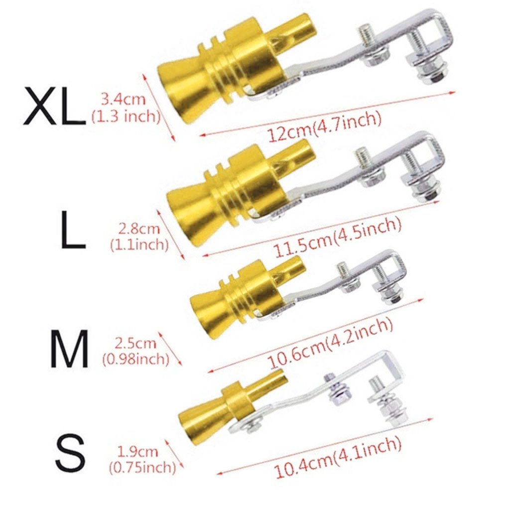 Car Colour Tail Whistle Turbo Muffler Exhaust Pipe Amplifier L Size