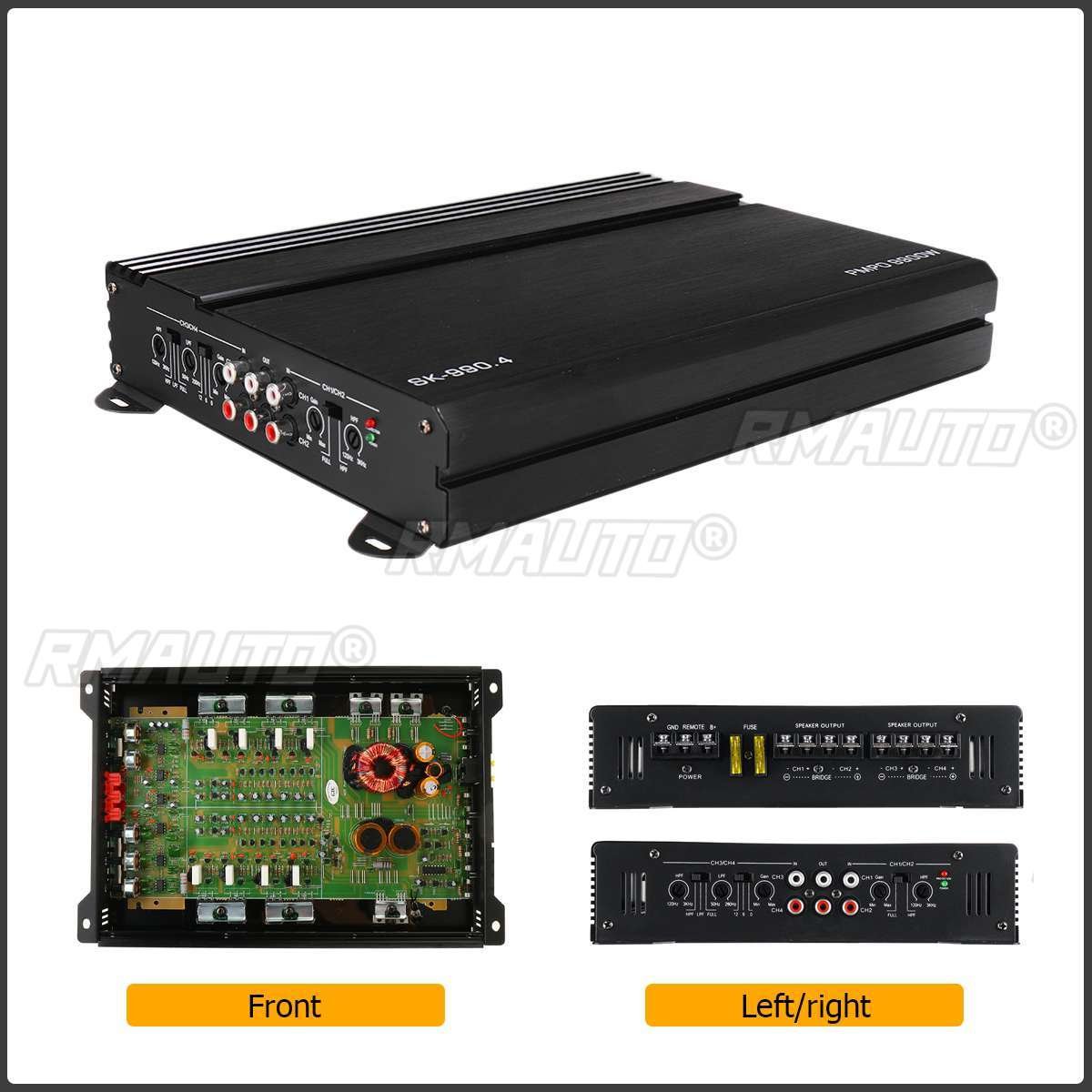 DC 12V 800W 4 Channel Car Amplifier Audio Stereo Bass Speaker High Power Car Audio Amplifiers Subwoofer Car Audio Amplifiers