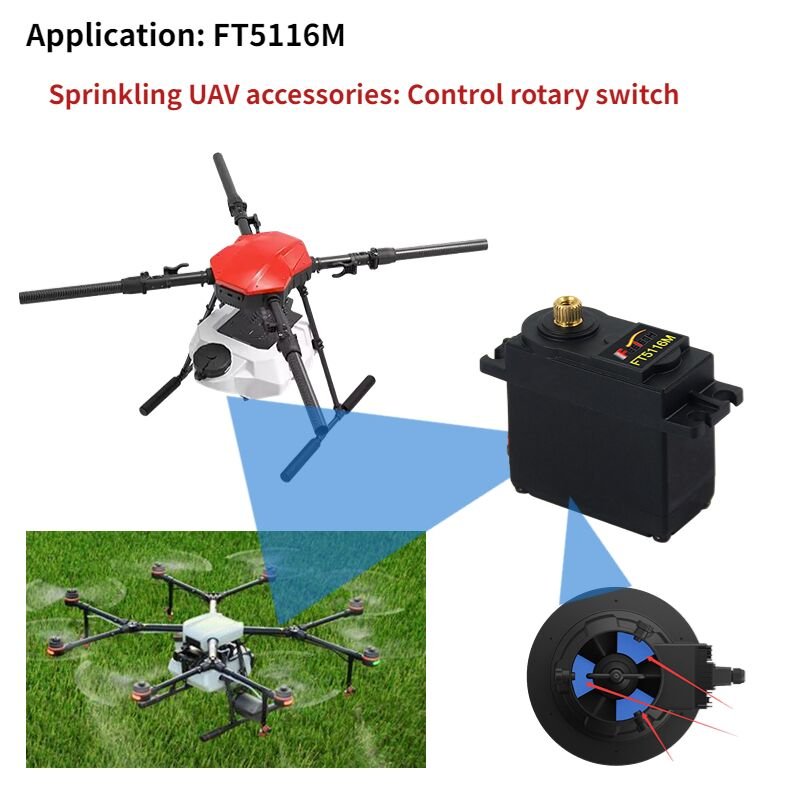 Waterproof IP68 Agricultural Spraying Drone SERVO 15KG with Metal Gear Motors Gyros Radio Systems Electronic Protection