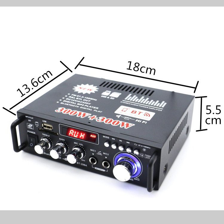 VA-GF600 Music Production Equipment Mini Small Power Amplifier Speaker Power Amplifier Card U Radio DC 12V 220V Power Amplifier