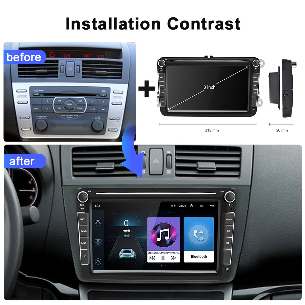 8'' Car DVD Radio Player GPS Navigation for VW Volkswagen Polo/Tiguan/Golf 6 7/Passat/b7/b6/Jetta/Skoda/Octavia