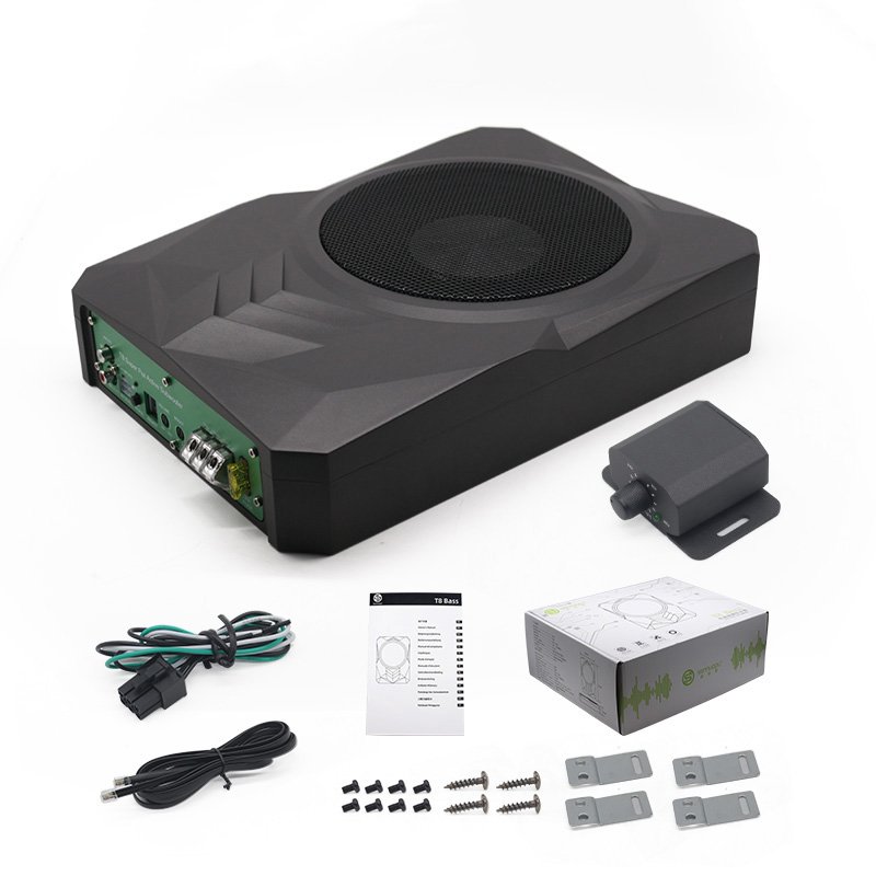 Sennuopu Under Seat Sub Woofer Car Subwoofer 8 Inch Active Subwoofers for Car 12V Universal Car Speaker Box 20A T8 Bass 380W 7KG
