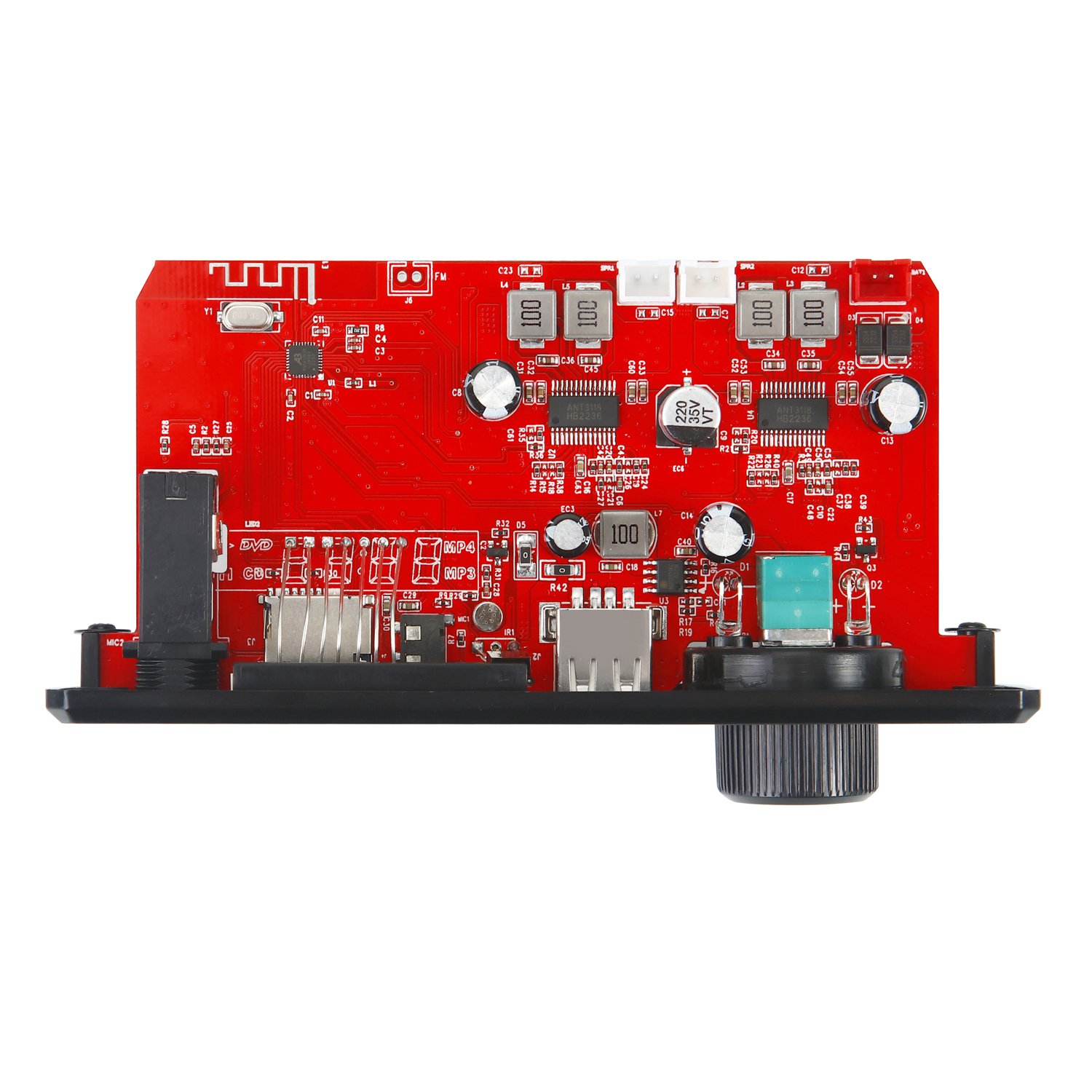 JX-X1 160W Bluetooth MP3 APE Decoder Board 12V 80W Handsfree Car Audio Microphone Mini DIY 12V USB TF FM Radio Car Audio Music