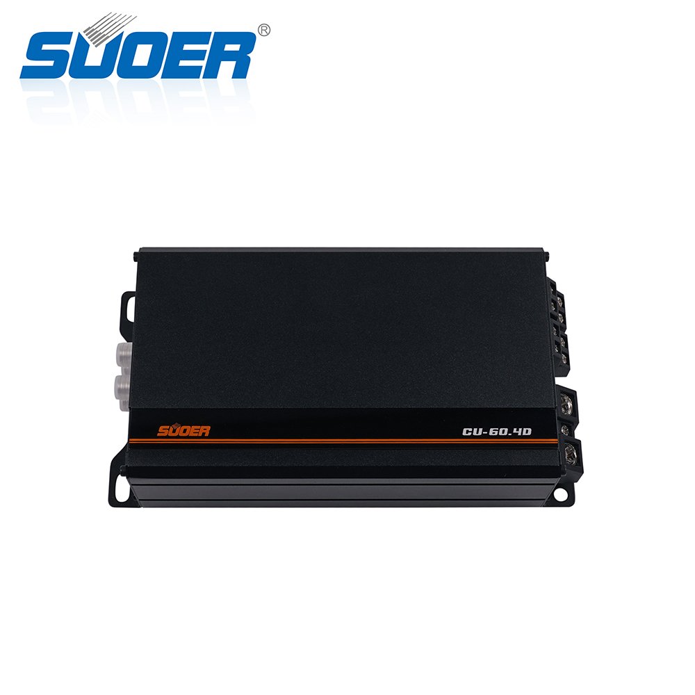 Suoer CU-60.4 Europe Hot Sale Car Audio Amplifier 60 Watts Mini Size Auto Amplifier for Car