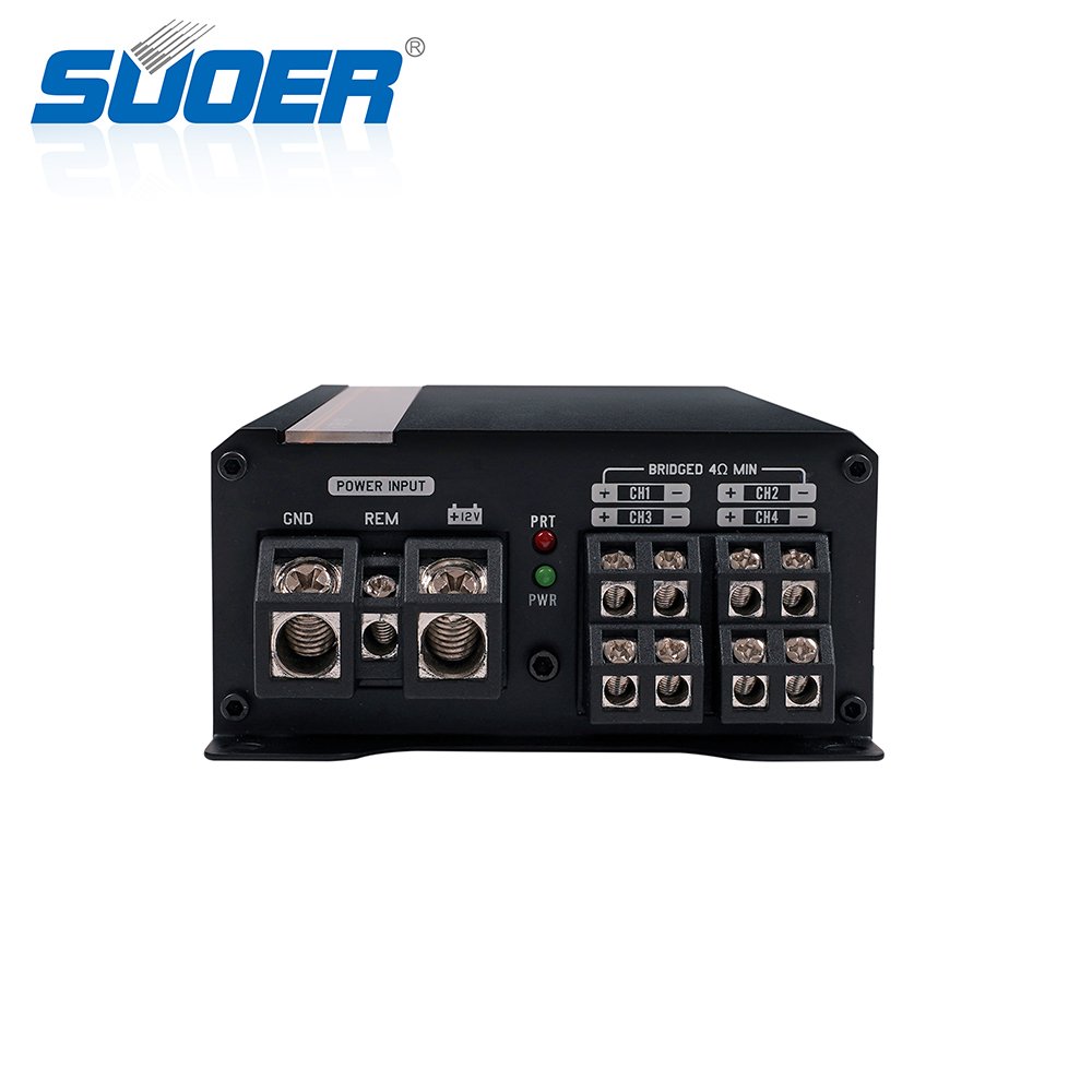 Suoer CU-60.4 Europe Hot Sale Car Audio Amplifier 60 Watts Mini Size Auto Amplifier for Car