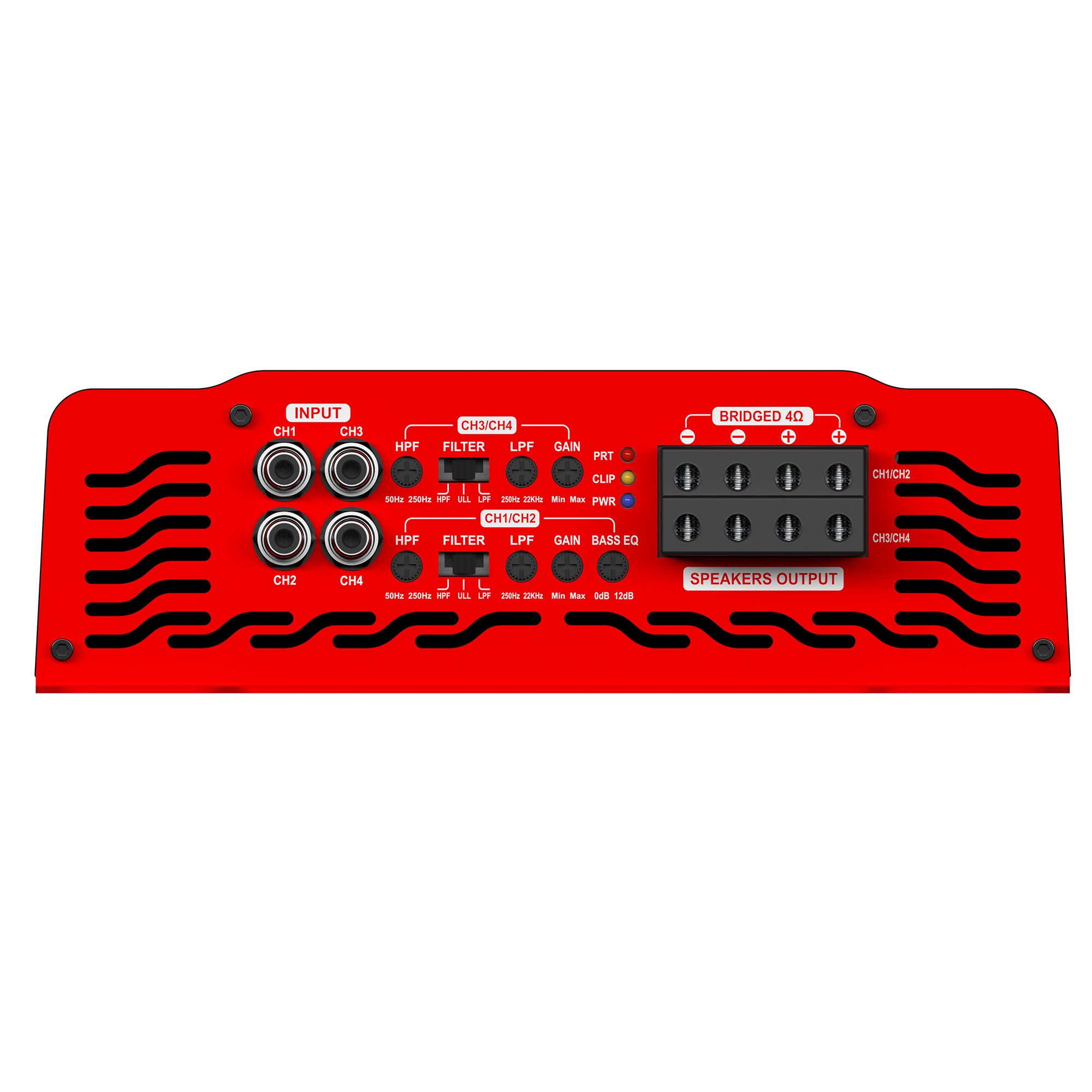Brazilian Type Amplifier 4 Channels RMS 4*500w Class D High-power Heavy Bass Subwoofer Amplifier