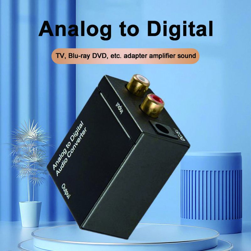 RCA Analog to Digital Optical Toslink Coaxial Audio Converter Adapter with Optical Cable 5.1 / 7.1 Decoder Audio Mp3 Decoder Car