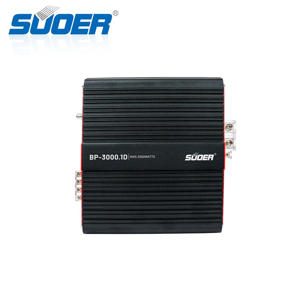 Suoer BP-3000.1D-J Class D 9000w Car Amplifier Professional Car Amp for USA Markert