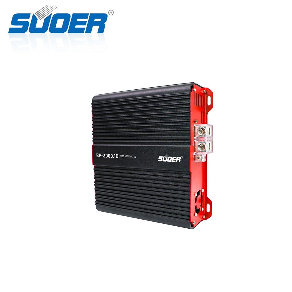 Suoer BP-3000.1D-J Class D 9000w Car Amplifier Professional Car Amp for USA Markert