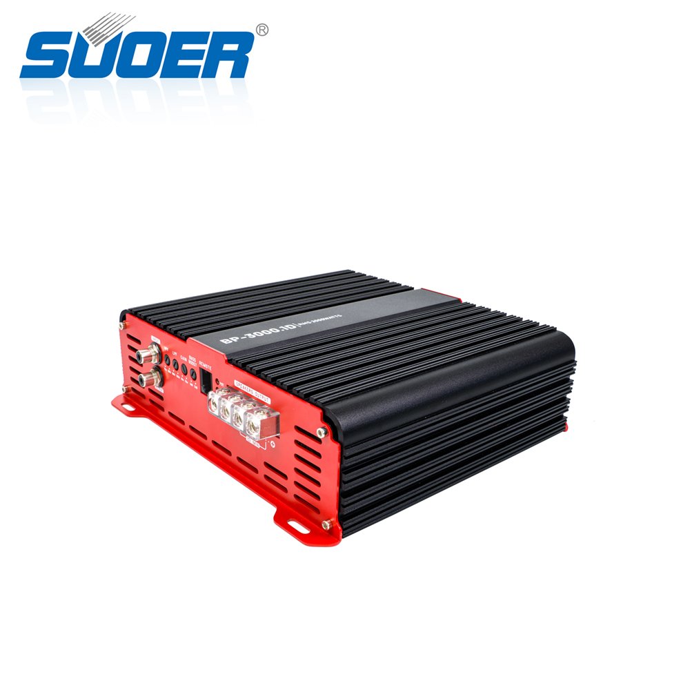 Suoer BP-3000.1D-J Class D 9000w Car Amplifier Professional Car Amp for USA Markert