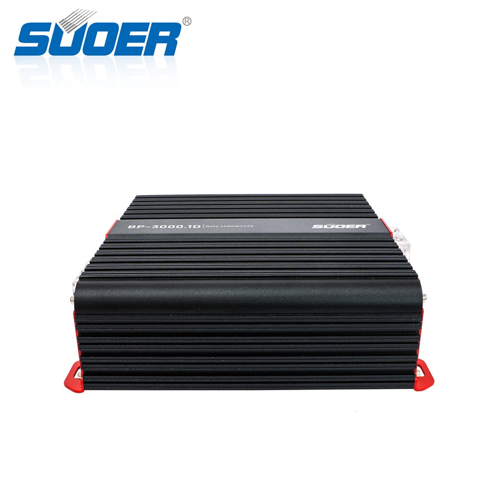 Suoer BP-3000.1D-J Class D 9000w Car Amplifier Professional Car Amp for USA Markert