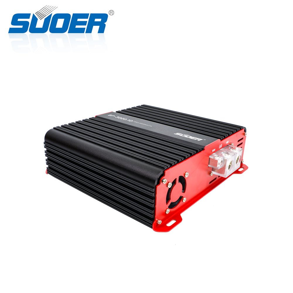 Suoer BP-3000.1D-J Class D 9000w Car Amplifier Professional Car Amp for USA Markert