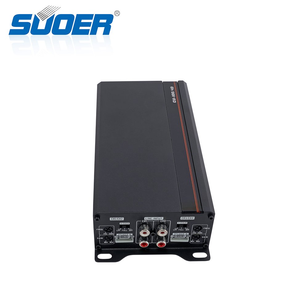 Suoer CU-100.4 Channel Car Audio Amp Board Amplifier Auto Audio Power Amplifier for Car