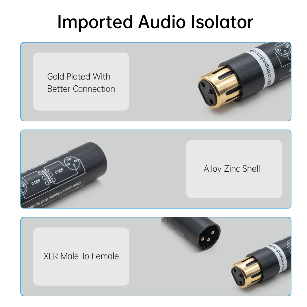 Plated Female Switch Xlr Audio Jack Female Plug Audio Video Connectors Audio Isolator