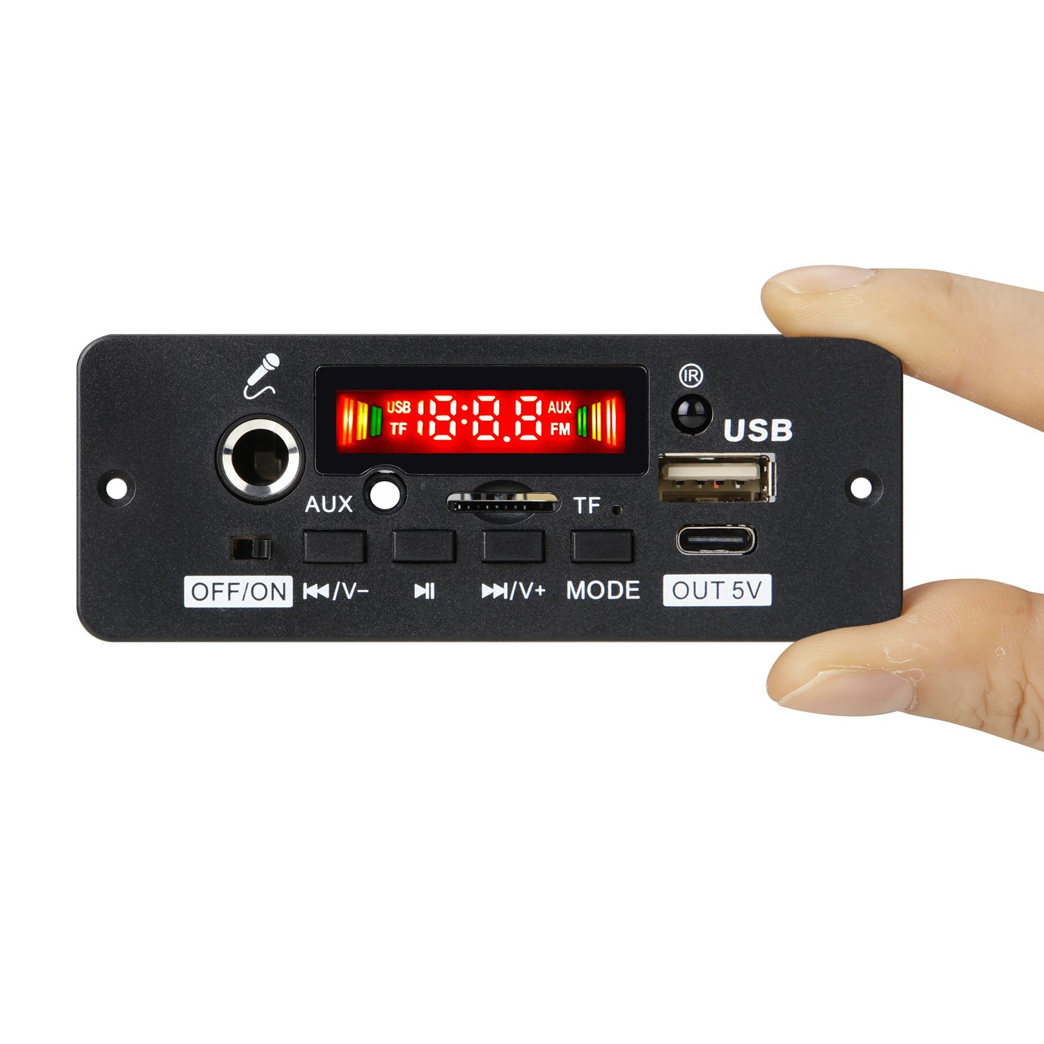12V 50W Amplifier Bluetooth MP3 WMA APE Decoder Board 25W Handsfree Car Audio Microphone USB TF FM Radio DIY Mp3 Music Wireless
