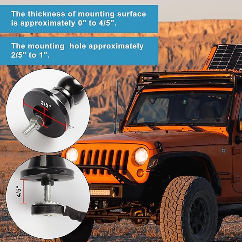 Waterproof Marine Antenna AM FM Golf Cart ATV UTV RV Car Stereo, Boat Mast Flexible radio antenna for Truck Excavator