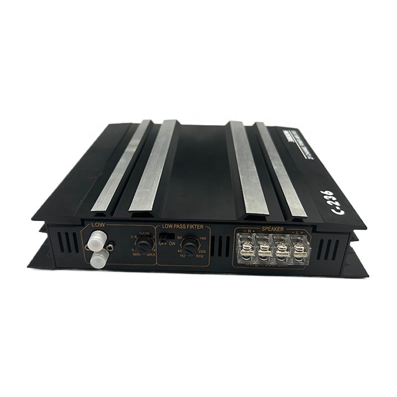Professional Wholesale 12V Car Stereo Amplifier C-236 3800W Max Power 2 Channel Amplifier for Car