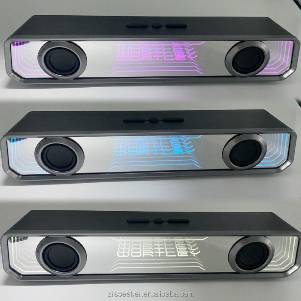 Audio Device Factory A5 Stereo Bass Shock TV Soundbar High Quality Sound LED Mirror 20W Speaker Box for Gamer and Home Theater