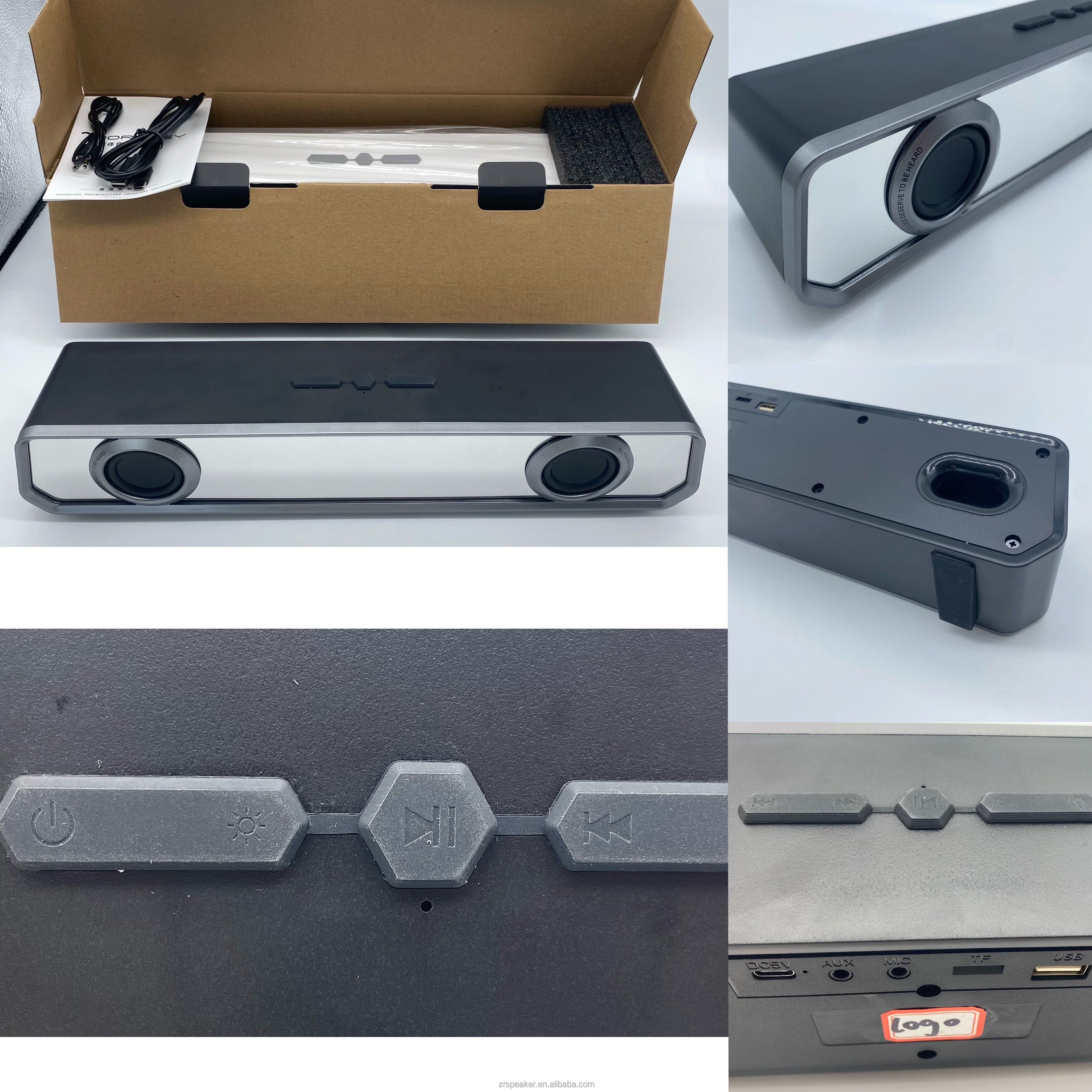 Audio Device Factory A5 Stereo Bass Shock TV Soundbar High Quality Sound LED Mirror 20W Speaker Box for Gamer and Home Theater