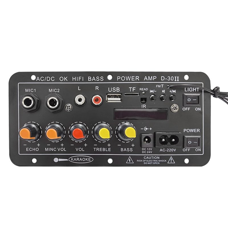 Customizable 12V/24V/220V HI-FI Subwoofer Bass Power Amp USB Remote Control High Power D30 Amplifier Board Display Cars Audio