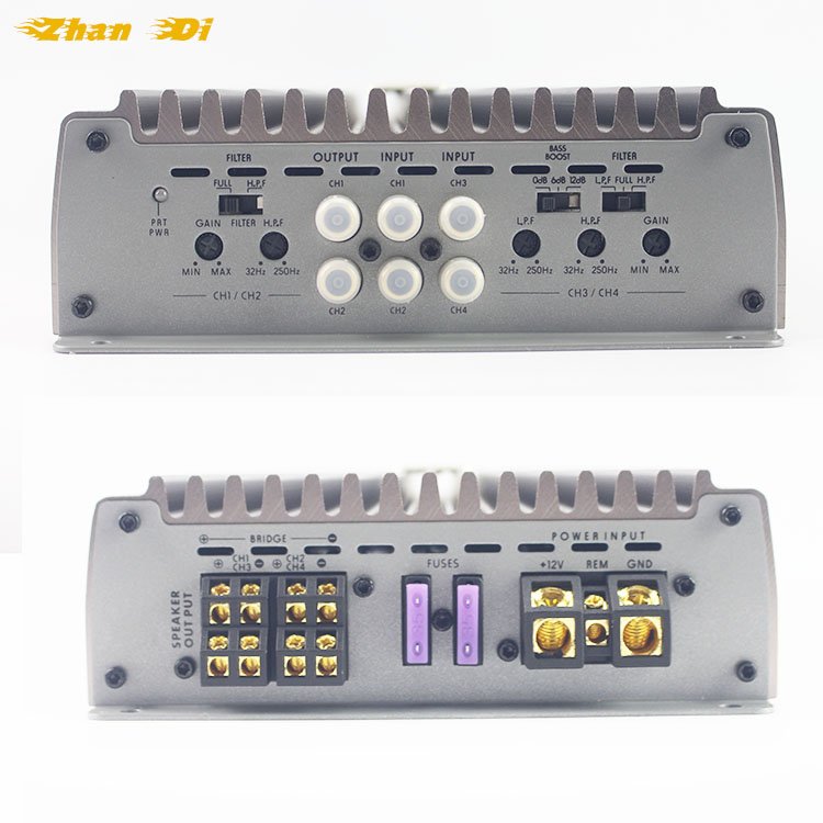 OEM Maker RMS100 Watt Professional HiFi 4-Channel Power Amplifier System 12V Car Audio High-Power Class AB